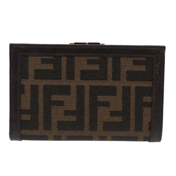 FENDI Zucca Canvas Wallet Black Brown - Picture 7 of 16